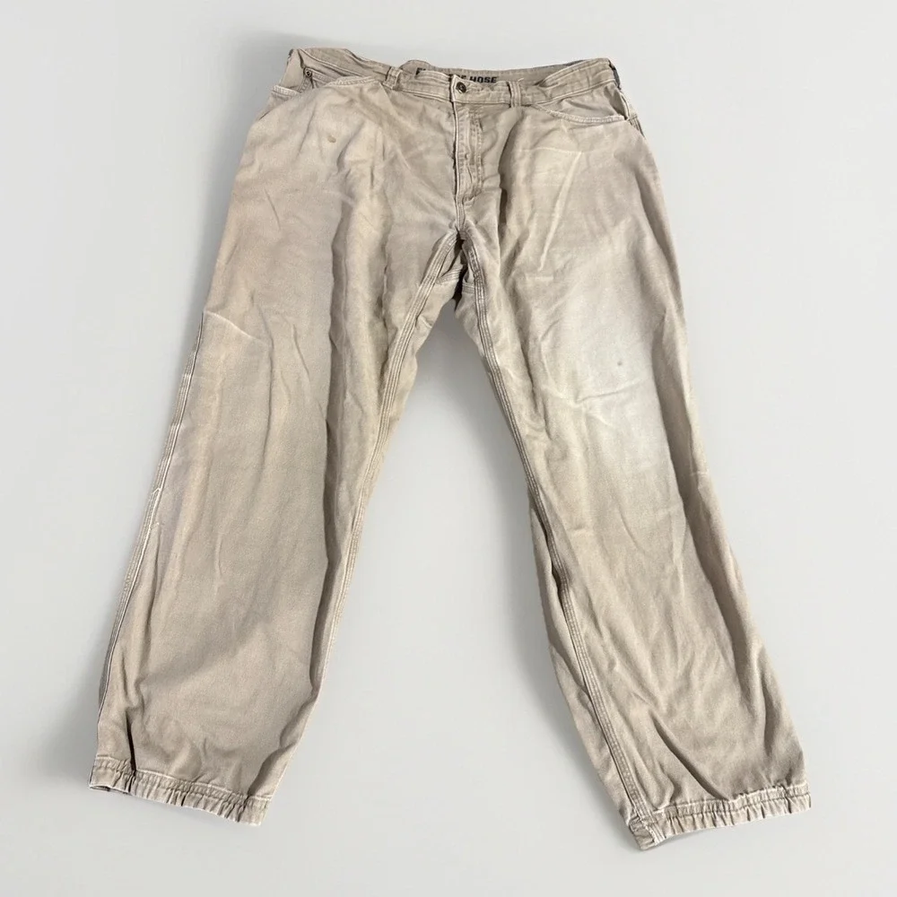 Duluth Trading Pants Mens 40x32 Beige Flex Fire Hose Workwear Stretch